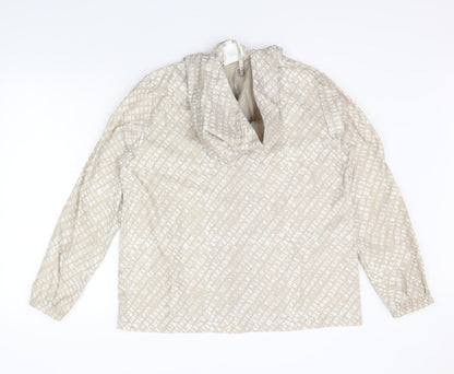 Marks & Spencer Womens Beige Geometric  Jacket Coat Size M