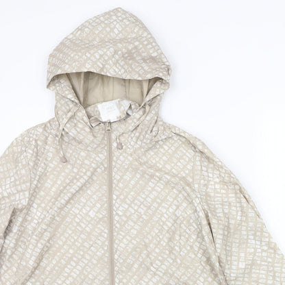 Marks & Spencer Womens Beige Geometric  Jacket Coat Size M