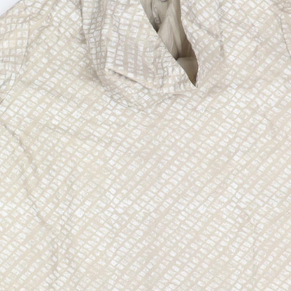Marks & Spencer Womens Beige Geometric  Jacket Coat Size M