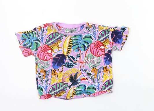 NEXT Boys Purple Geometric  Basic T-Shirt Size 2 Years
