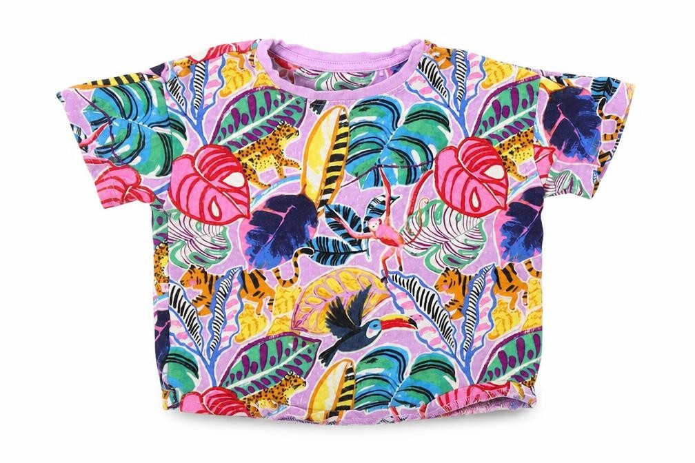 Next Boys Purple Geometric  Basic T-Shirt Size 2 Years