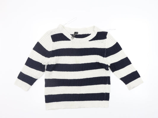 INTUITION  Womens Blue Striped  Pullover Jumper Size 12