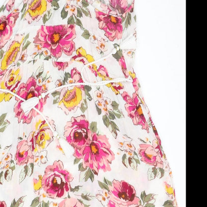 Next Womens White Floral  A-Line  Size 6