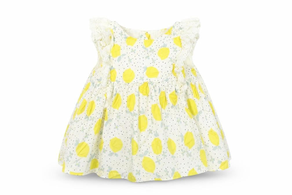 TU Girls White Geometric  A-Line  Size 12-18 Months  - lemons
