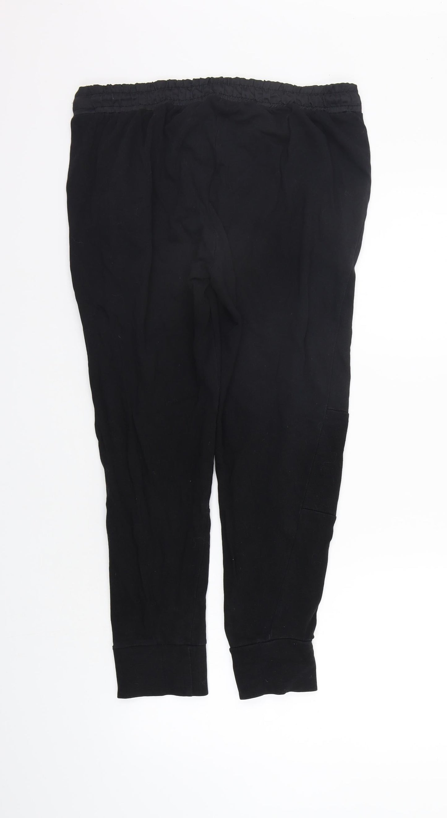 SOFT GREY Womens Black   Jogger Trousers Size 12 L24 in - washable mark