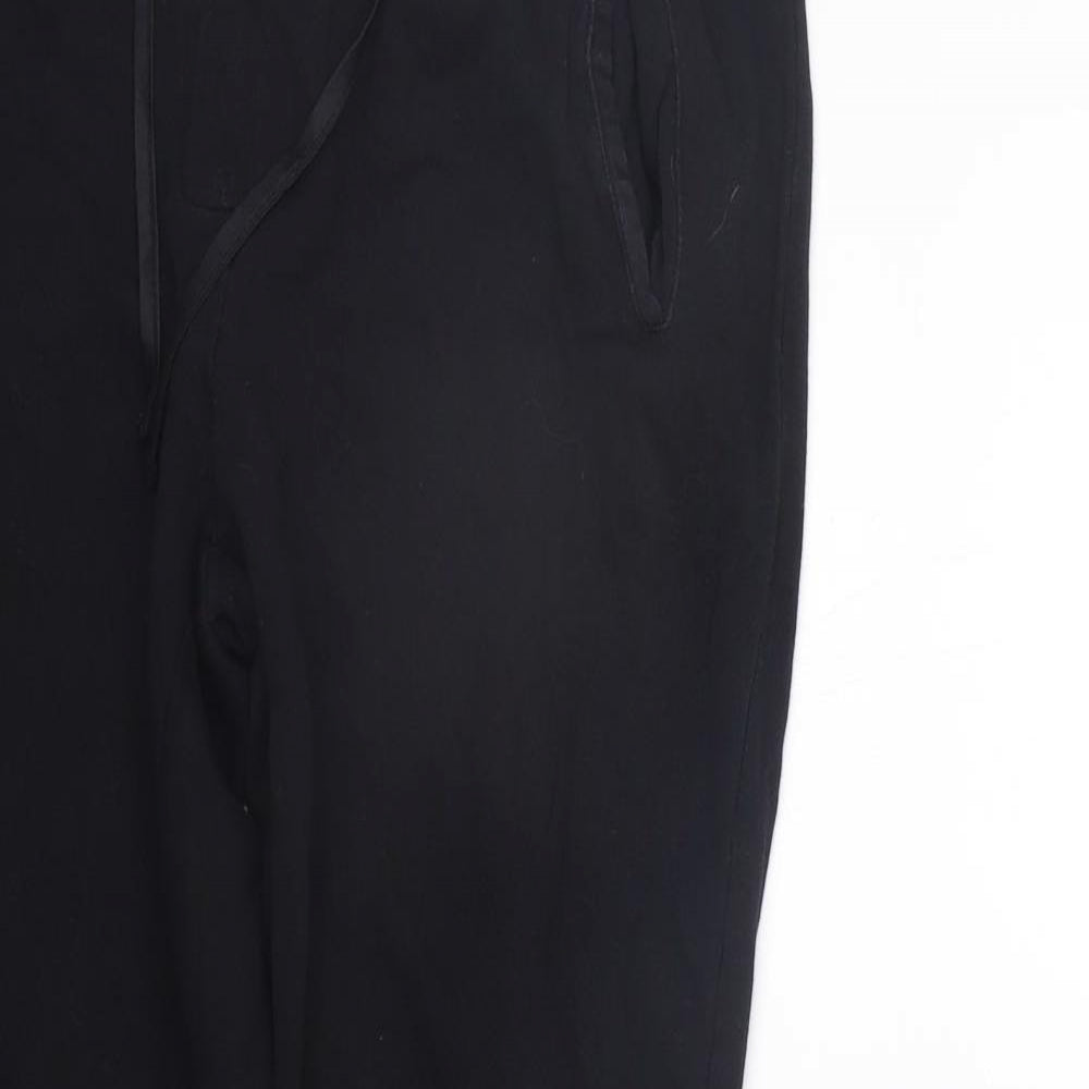 SOFT GREY Womens Black   Jogger Trousers Size 12 L24 in - washable mark