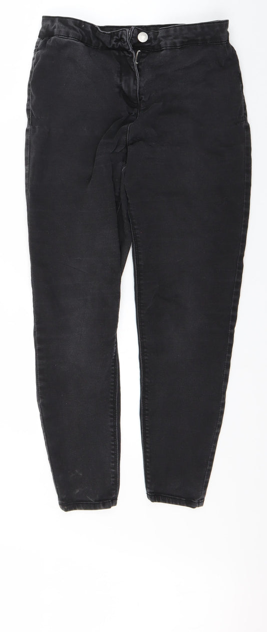 Papaya Womens Black  Denim Skinny Jeans Size 12 L22 in