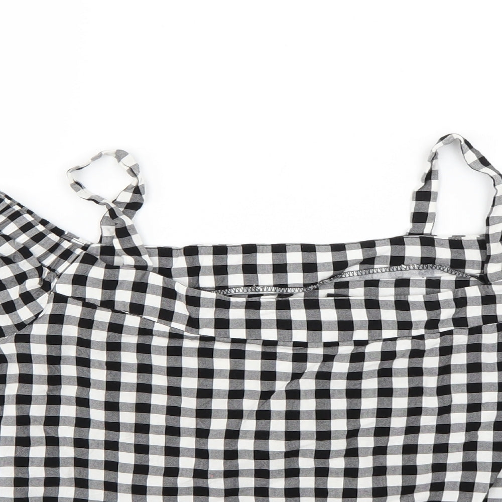 New Look Girls Grey Check  Basic Tank Size 15 Years