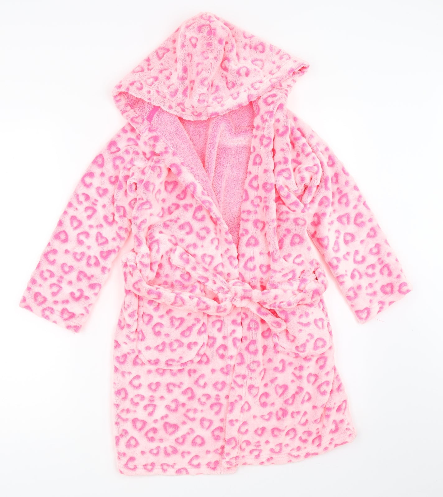Marks and Spencer Girls Pink Animal Print  Top Robe Size 6-7 Years