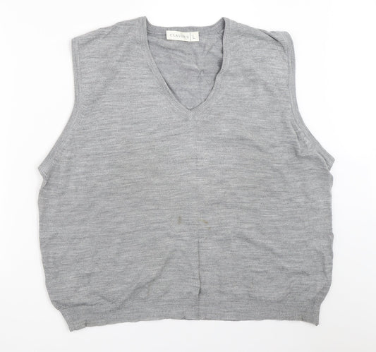Classics Mens Grey   Vest Jumper Size L