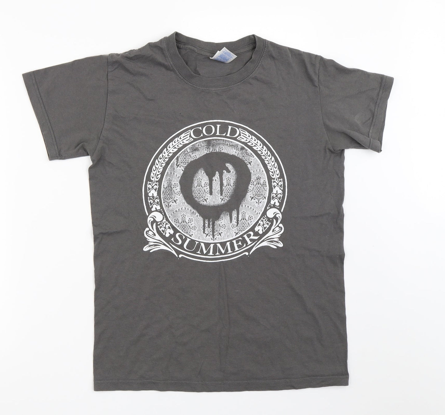 Gildan Mens Grey    T-Shirt Size S
