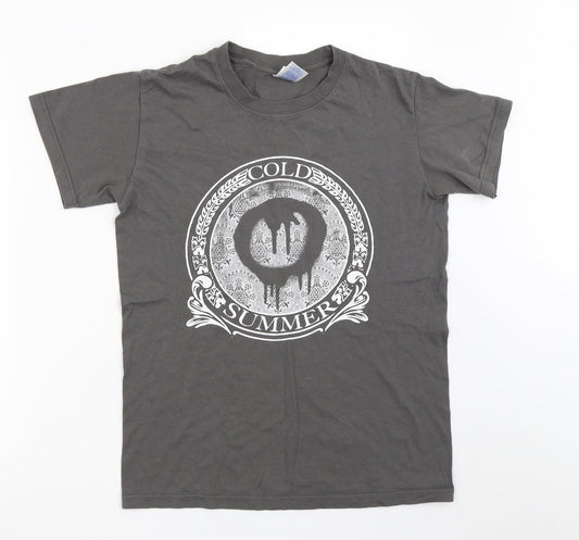 Gildan Mens Grey    T-Shirt Size S