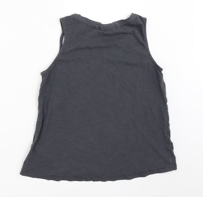 Back view of Next girls’ grey basic tank, size 12, years