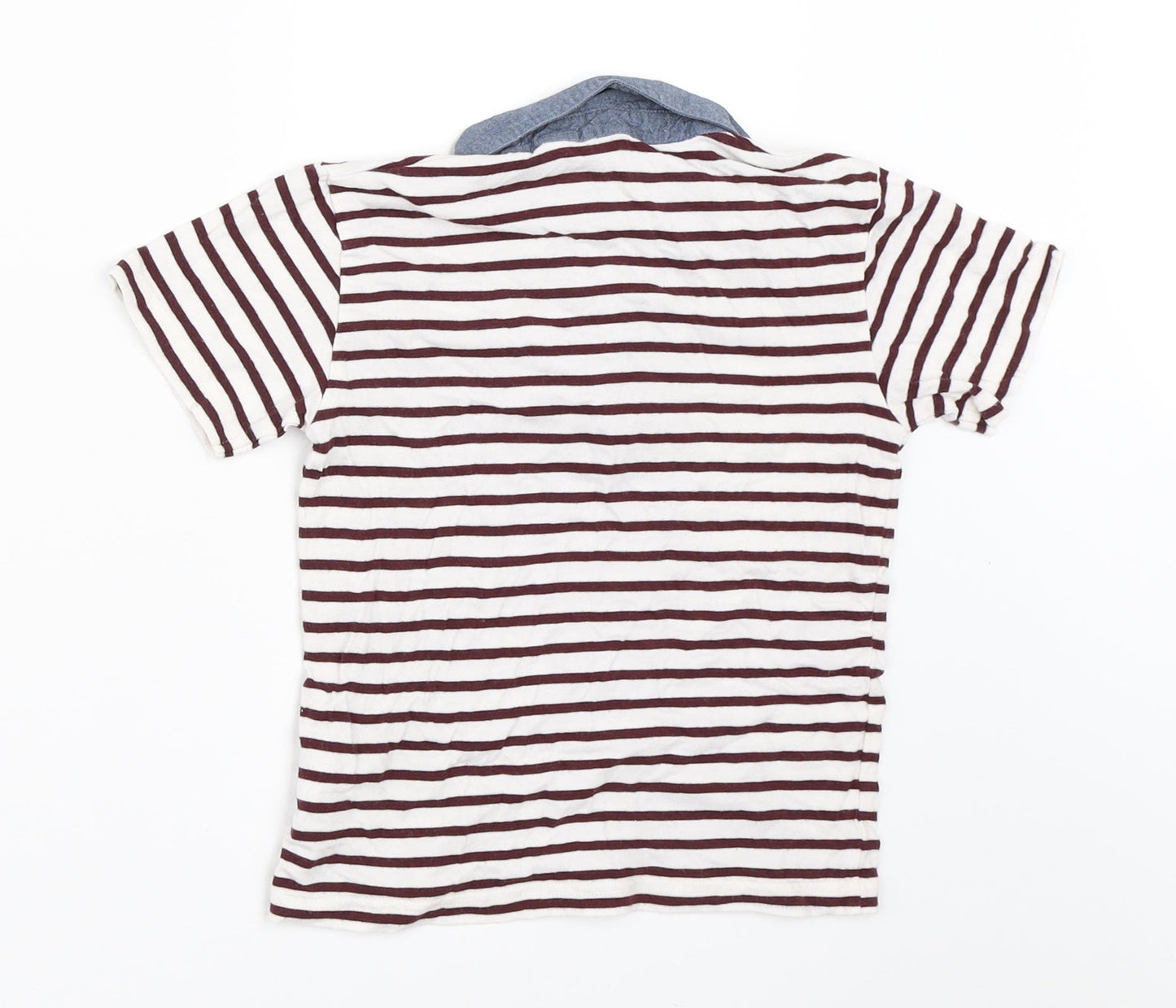 NEXT Boys White Striped  Basic T-Shirt Size 2-3 Years