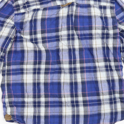 H&M Womens Blue Check  Basic Button-Up Size 34