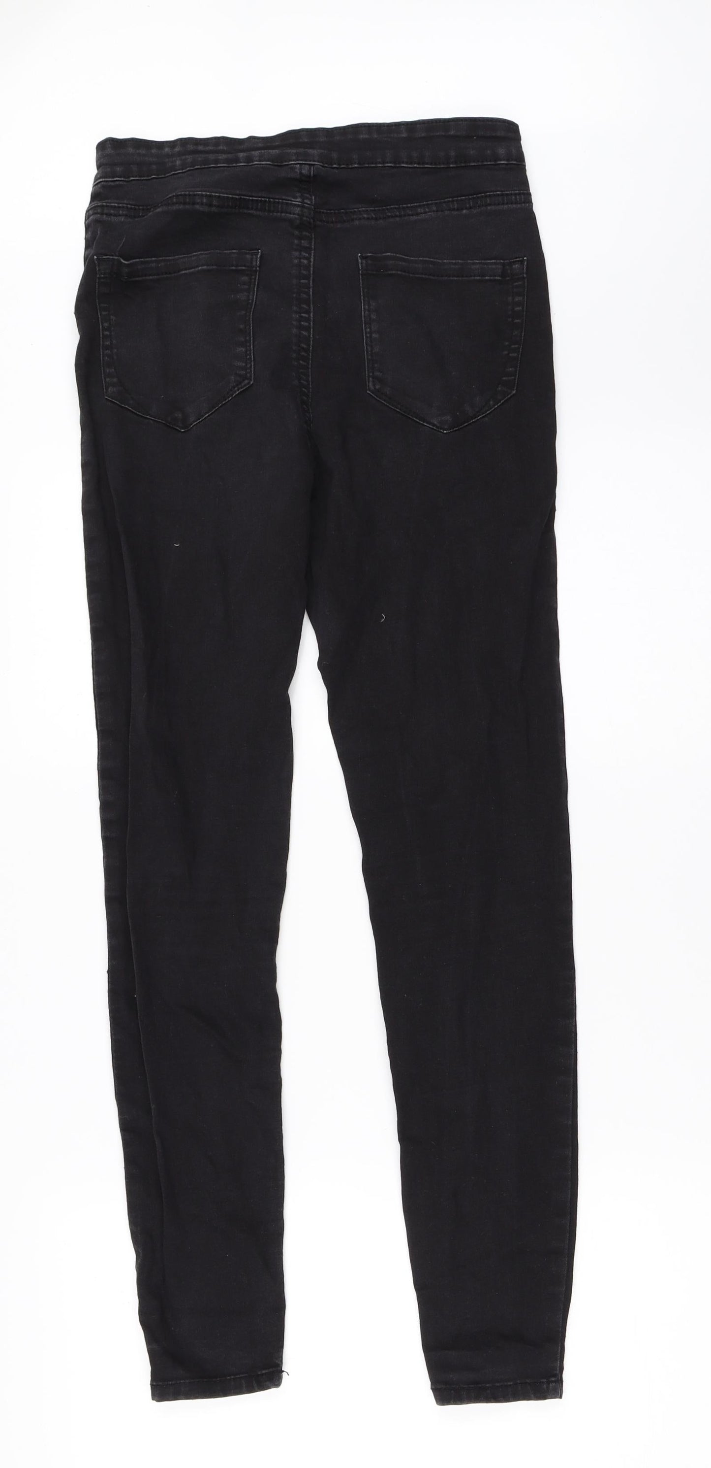 Primark Womens Black  Denim Skinny Jeans Size 10 L27.5 in