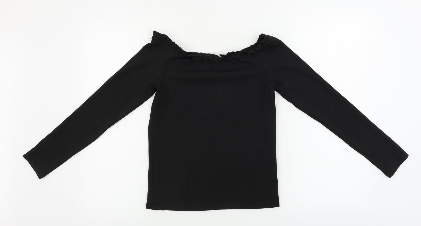 Candy Girls Black   Basic T-Shirt Size 14 Years