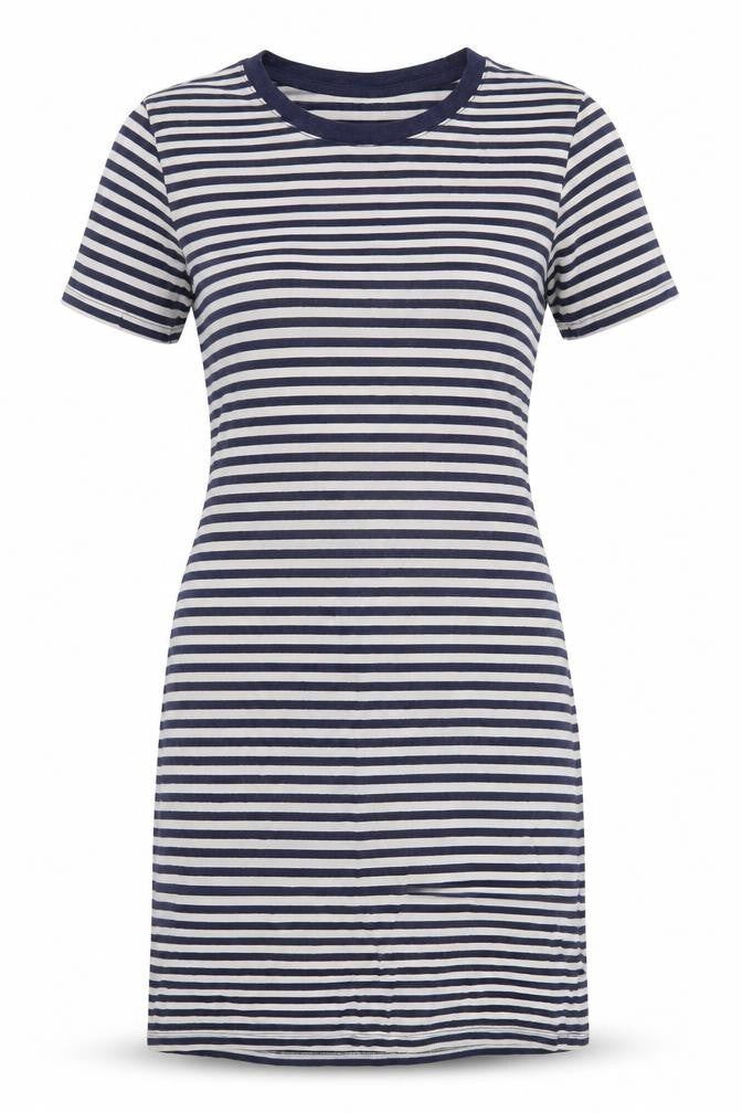 H&M Womens White Striped  A-Line  Size M
