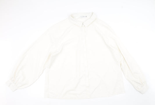 In the Style Womens White   Basic Button-Up Size 20