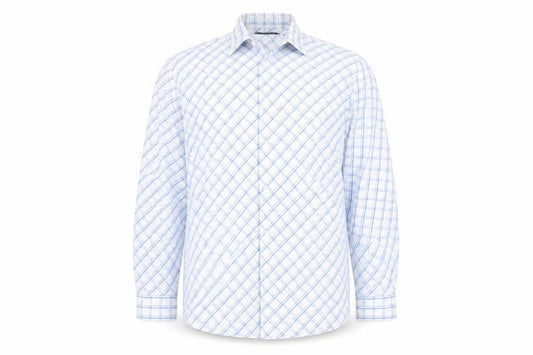 armando Mens White Check   Button-Up Size XL
