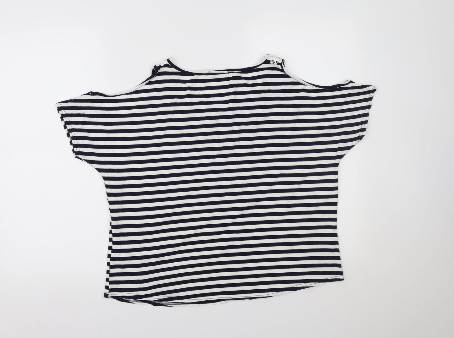 Quiz Womens Blue Striped  Basic Blouse Size 16