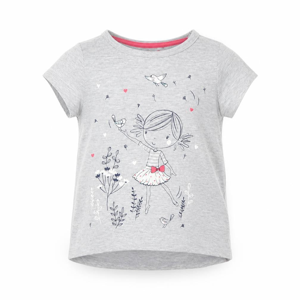 F&F Girls Grey   Basic T-Shirt Size 2 Years