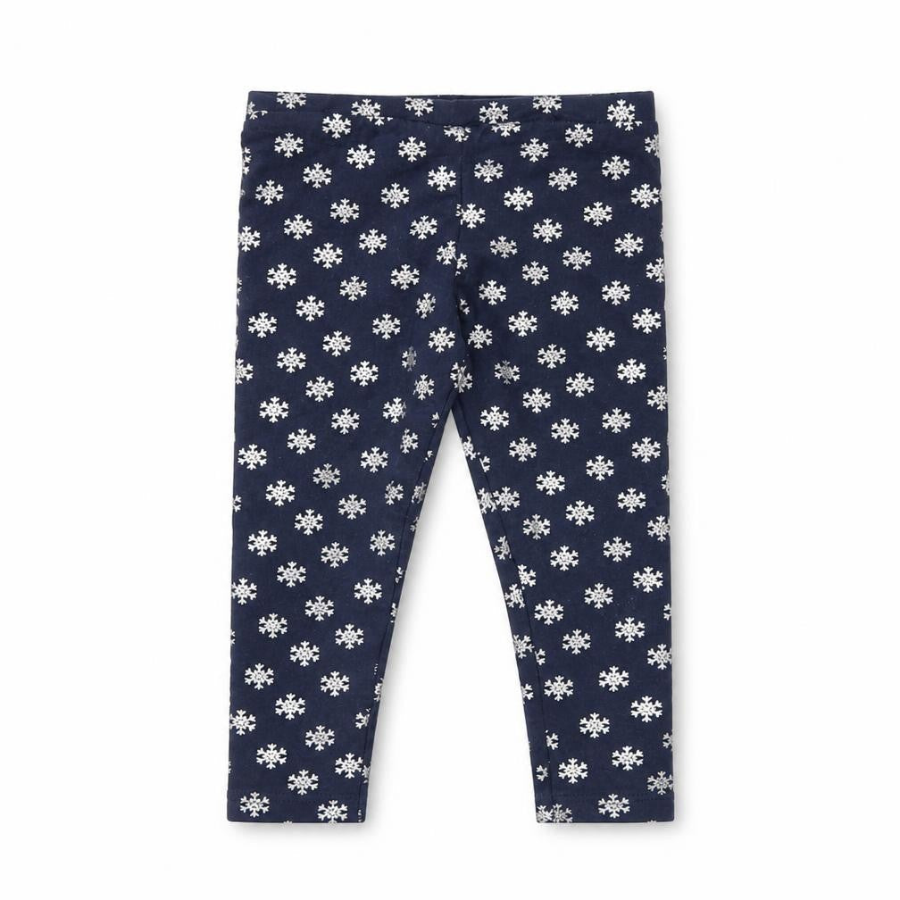 Primark Girls Blue Spotted  Capri Trousers Size 2 Years - Christmas Snow Flake