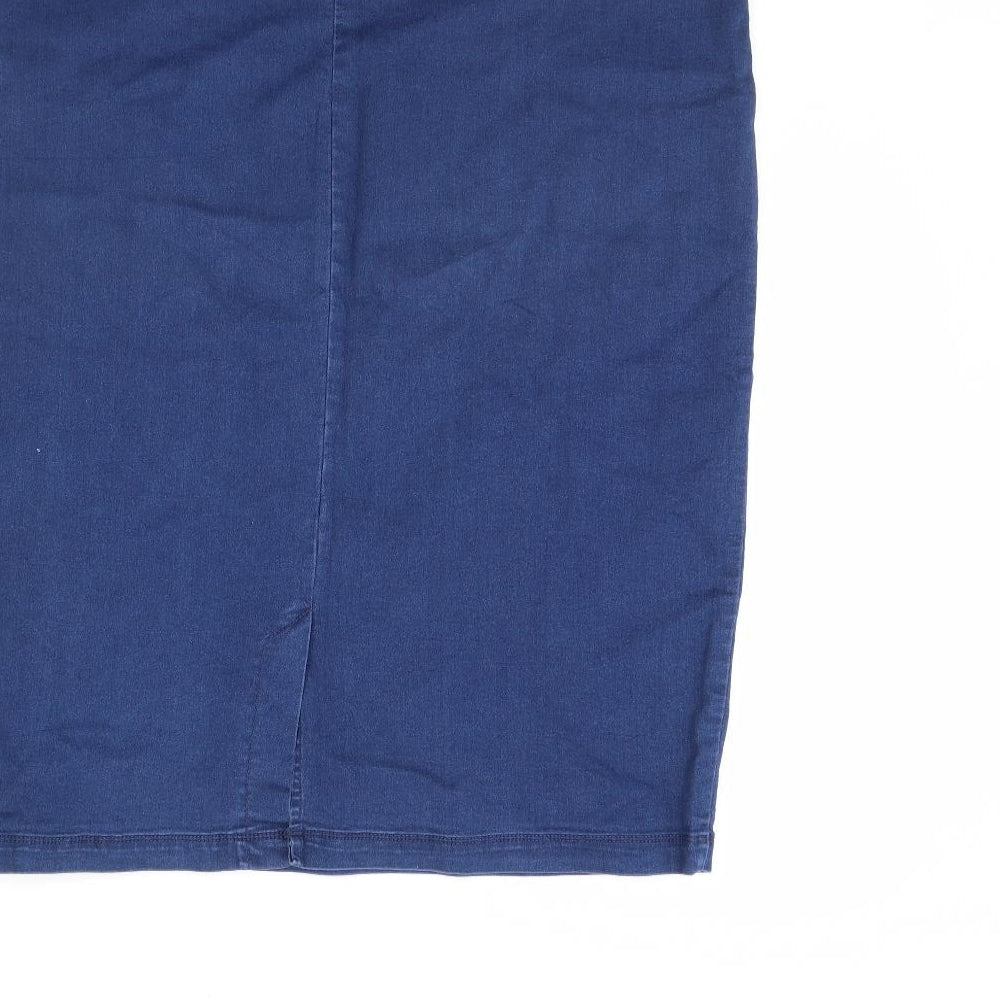 George Womens Blue  Denim Straight & Pencil Skirt Size 42 in