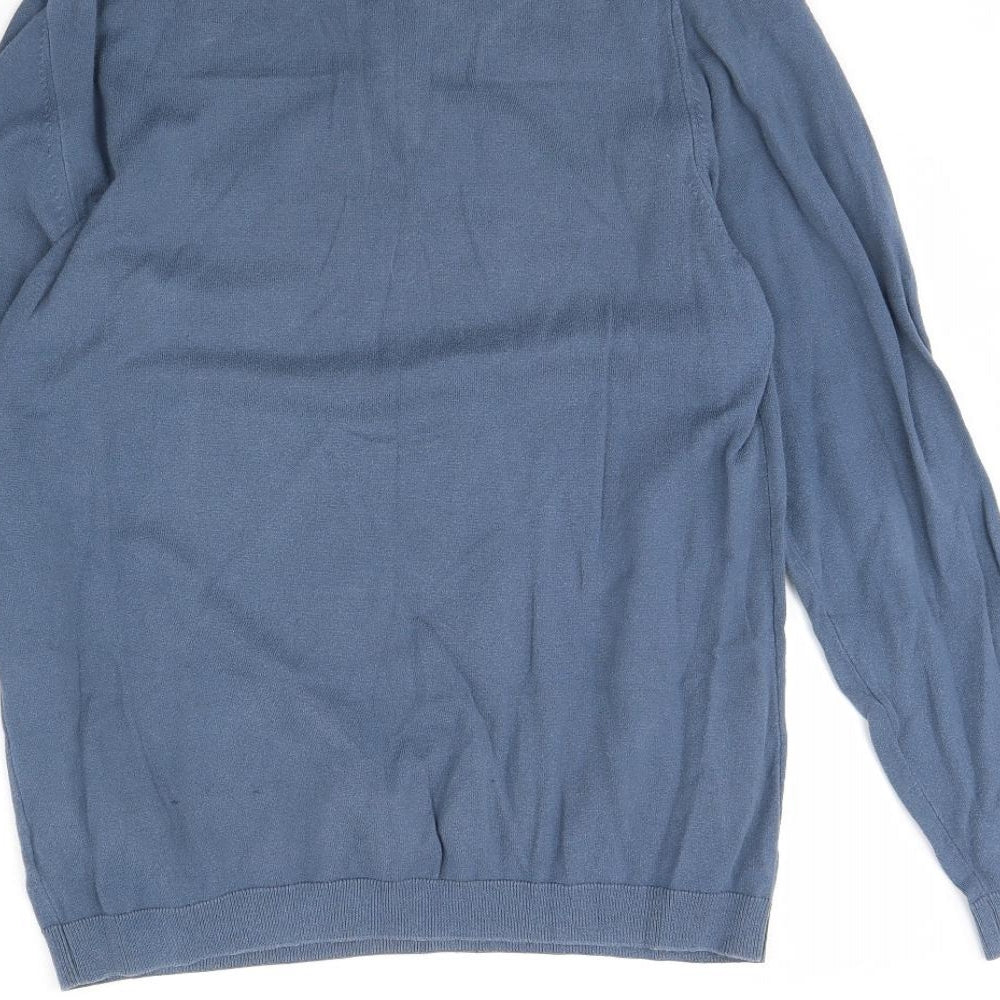 NEXT Mens Blue   Henley Jumper Size M