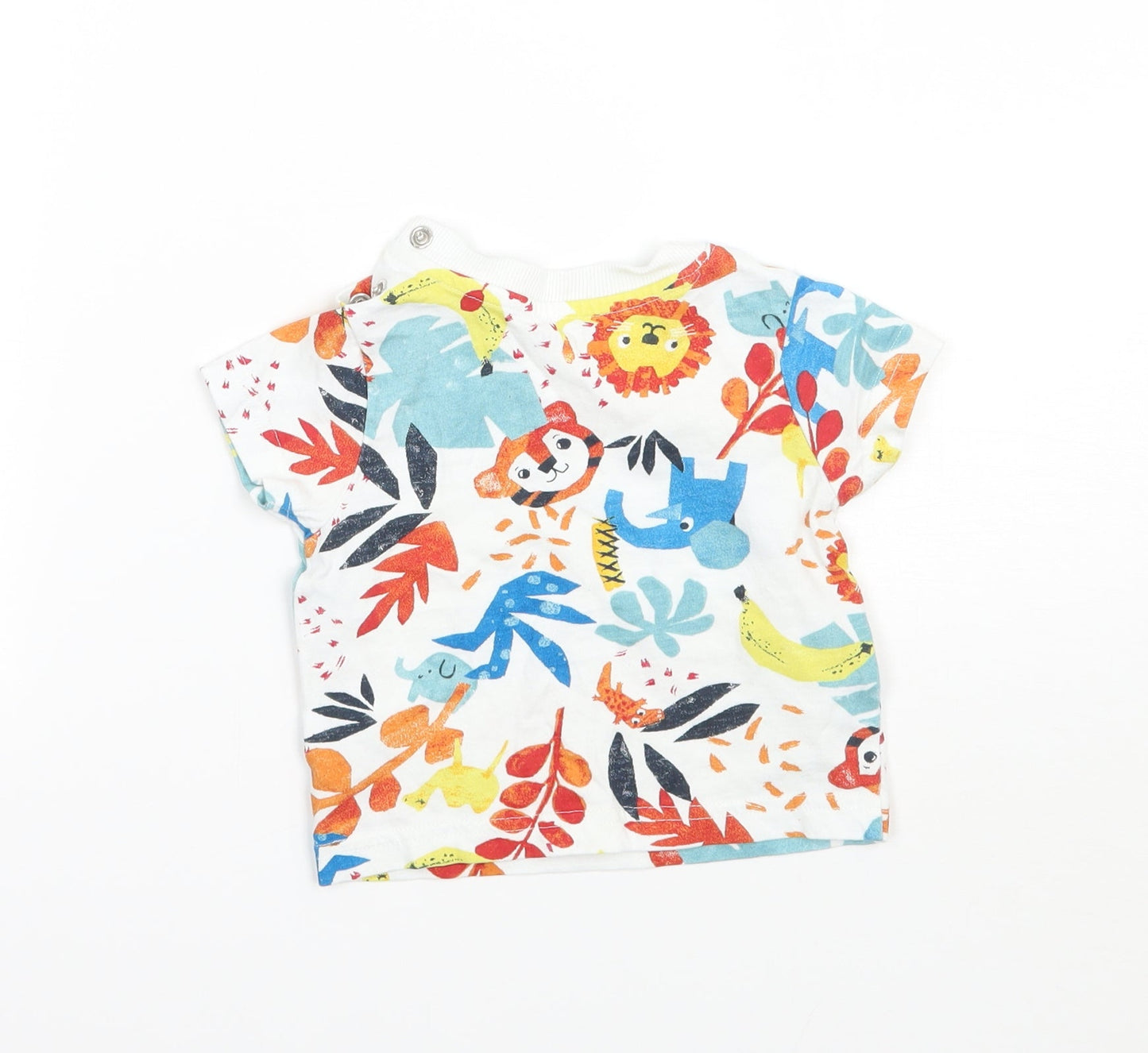 Nutmeg Girls White   Basic T-Shirt Size 3-6 Months