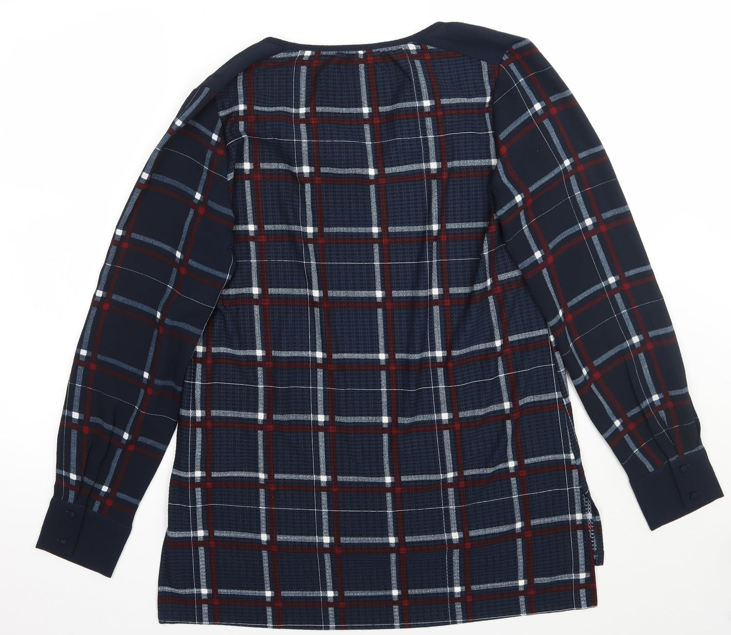 NEXT Womens Blue Check  Basic Blouse Size 12