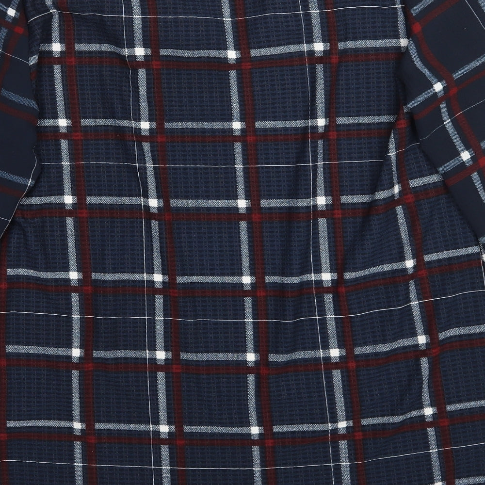 NEXT Womens Blue Check  Basic Blouse Size 12