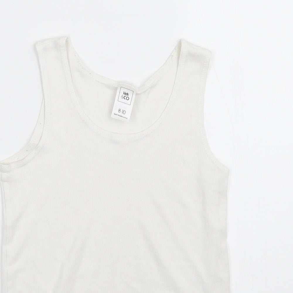 Kids & co Girls White   Basic Tank Size 9 Years