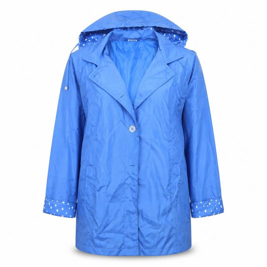 Anne De Lancay Womens Blue   Jacket Coat Size 14