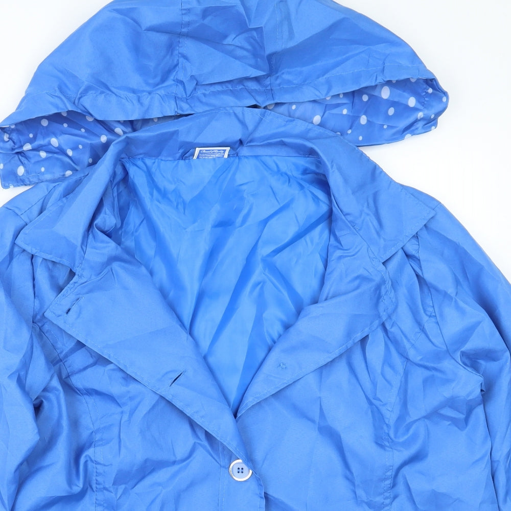 Anne De Lancay Womens Blue   Jacket Coat Size 14