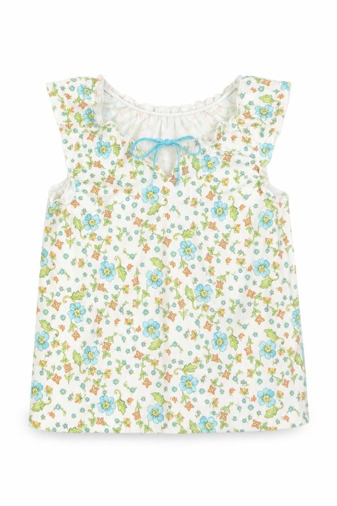 Gap Girls White Floral  Basic T-Shirt Size 18-24 Months