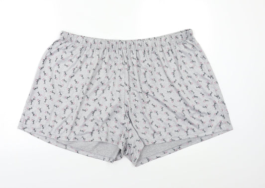 Preworn Womens Grey Geometric   Pyjama Pants Size 3XL
