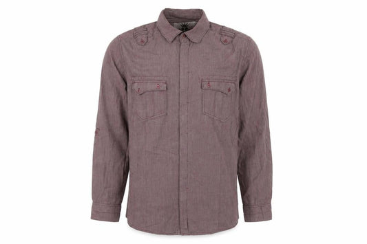 Lime Mens Purple    Button-Up Size L