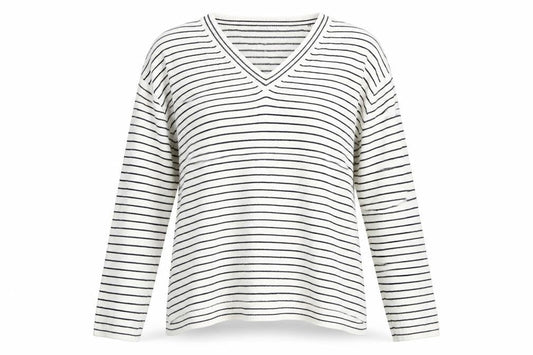 Marks & Spencer Womens White Striped  Pullover Jumper Size M