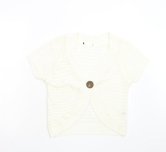 BM Womens Ivory   Cardigan Jumper Size M