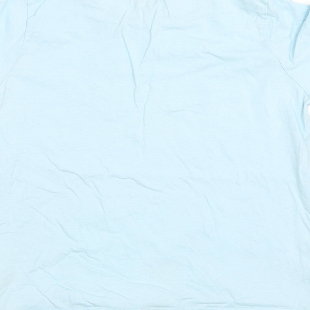 Fluid Girls Blue   Basic T-Shirt Size 9-10 Years  - Let it snow