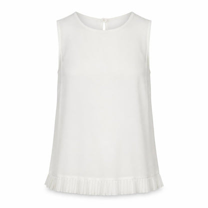 Front view of Papaya women’s white basic blouse, size UK 10