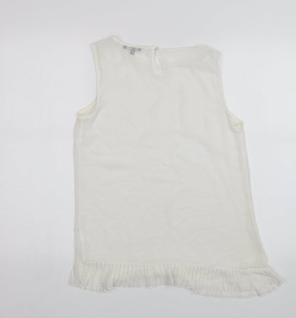 Back view of Papaya women’s white basic blouse, size UK 10
