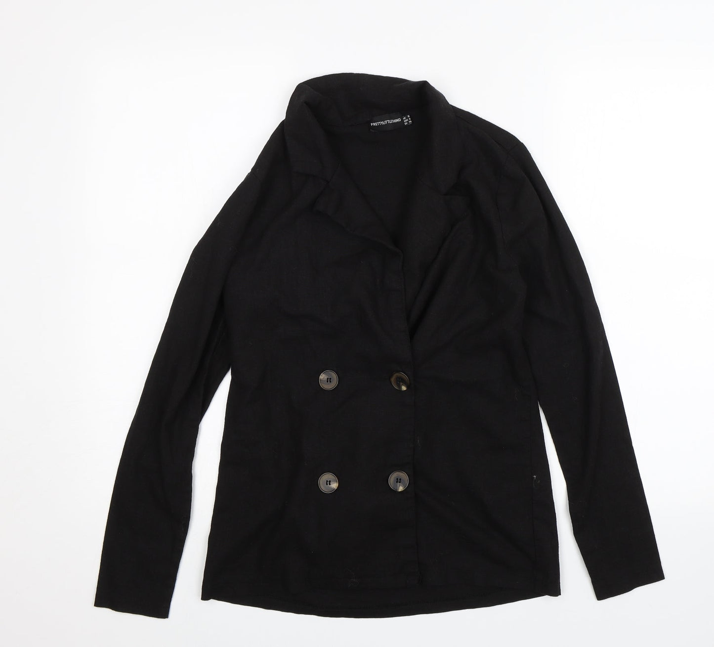 PRETTYLITTLETHING Womens Black   Jacket  Size 8