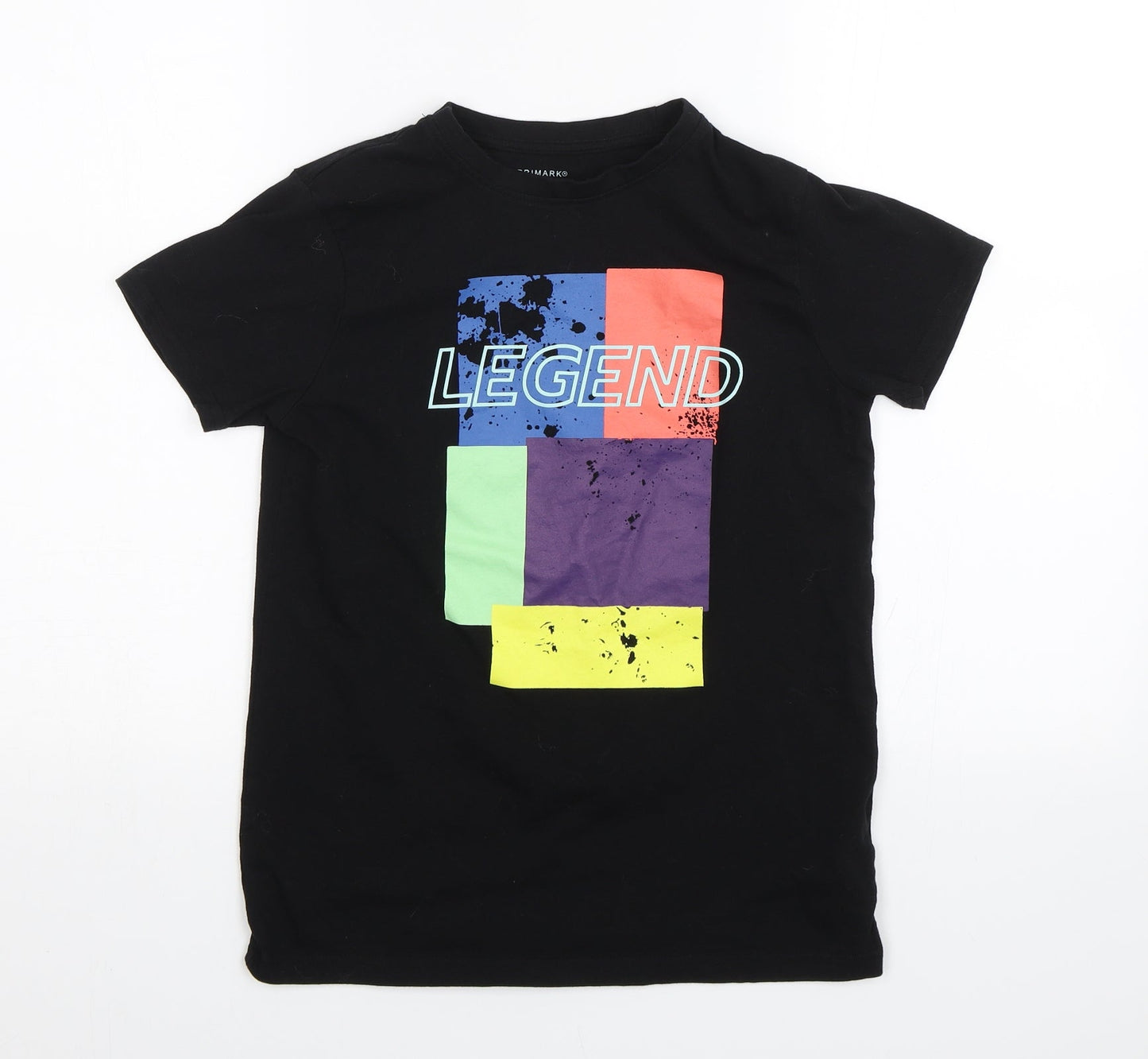 Primark Boys Black   Basic T-Shirt Size 10-11 Years  - Legend