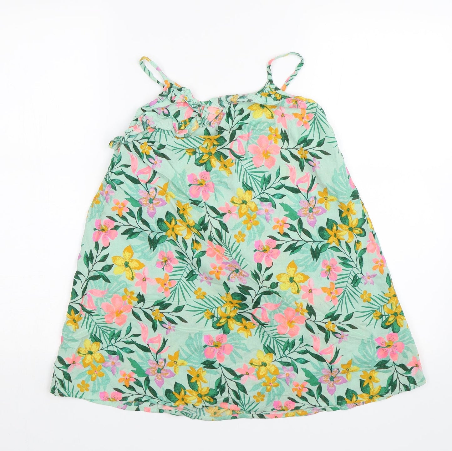NEXT Girls Green Floral  Shift  Size 8 Years