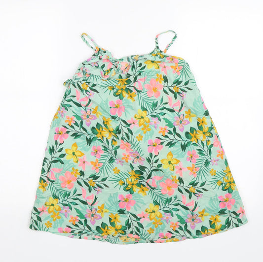 NEXT Girls Green Floral  Shift  Size 8 Years