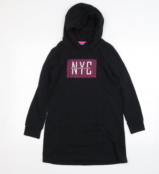Pepperts! Girls Black   Pullover Hoodie Size 13-14 Years  - NYC