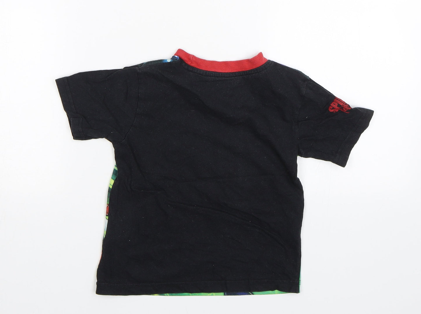 Character.com Boys Black   Basic T-Shirt Size 4 Years  - Spider Man