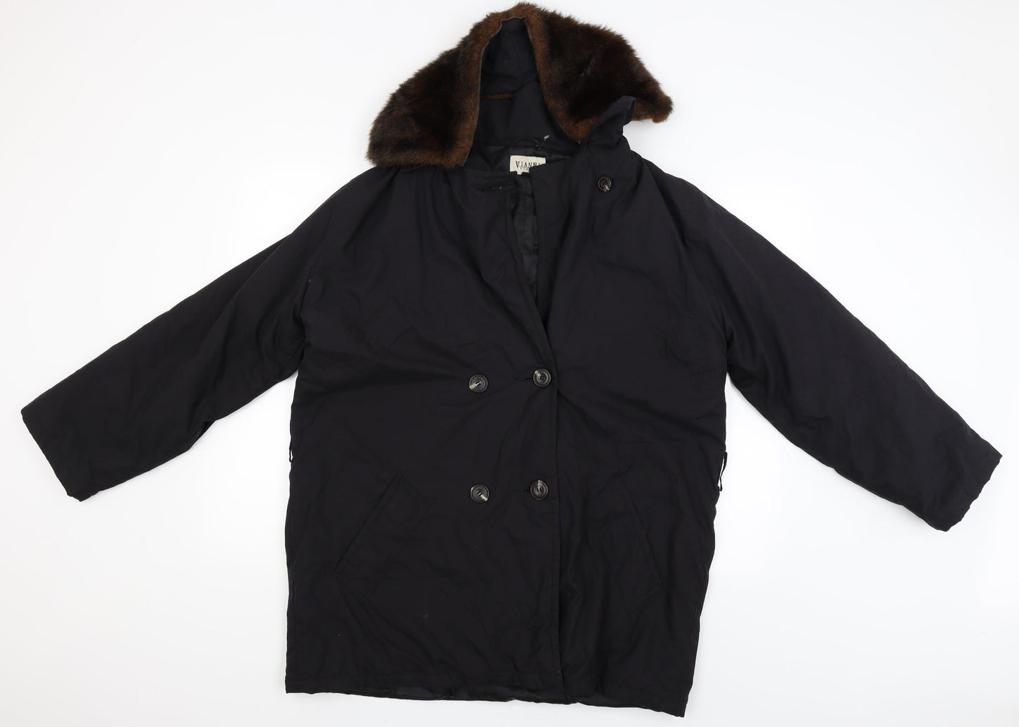 Vianni Womens Black   Jacket Coat Size L